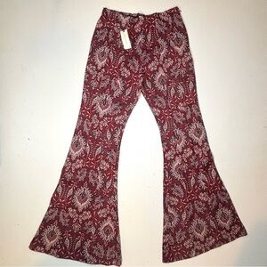 Anthropologie Paisley Flare Pants Sz 0 NWT